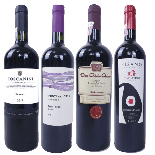 Vinos Tintos de Uruguay Set de 4